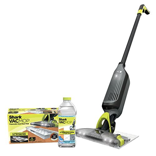 Shark VM252 VACMOP Pro Cordless Hard Floor Vacuum Mop with LED Headlights, 4 Disposable Pads
