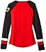 NHL Chicago Blackhawks Women's Hip Check Long Sleeve Lace-Up Tee, X-Large, Red/Black/White