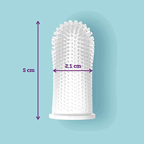 Baby Toothbrush, 360 Degree Bristle Silicone Baby Toothbrush 6 to 12 Months, and Toddler Toothbrushes 1-2, Set of 2 - Clear
