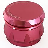 Chromium Crusher Drum 2.5 Inch 4 Piece Tobacco Spice Herb Grinder -Passion Pink