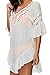 Avidwash Women's Crochet Coverup, Rainbow Tassels U Backless Beach wear for swimsuits bikini, white