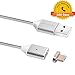 Digital Ant Gen3 Magnetic Charging and Data Sync Cable, Magnetic USB Cable, Compatible for Android Devices with Micro-USB (Silver 3Pack, 5ft)