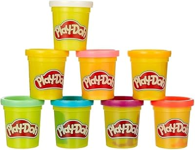 Rainbow Pack 8 x 56g Dosen, Bastel-Set mit hochwertiger Knetmasse in 8 fröhlichen Farben, fördert die Feinmotorik und das Gestalten, kreatives für Kinder ab 2 Jahren