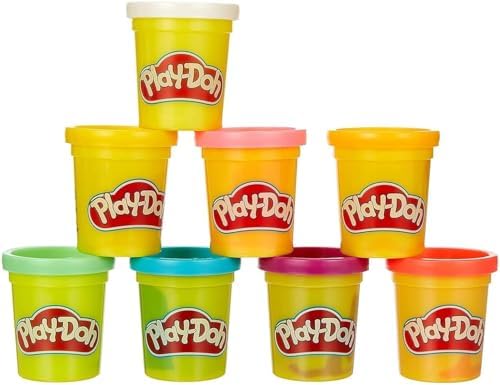 Rainbow Pack 8 x 56g Dosen, Bastel-Set mit hochwertiger Knetmasse in 8 fröhlichen Farben, fördert die Feinmotorik und das Gestalten, kreatives für Kinder ab 2 Jahren