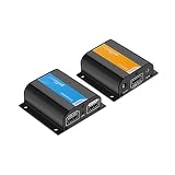 gofanco 165ft 1080p HDMI Extender Over Ethernet Cat5e/Cat6/Cat7 Cable with Loop Out (Local Output) and IR Control - HDMI Video Transmitter and Receiver Balun Kit (HDMIExt2)