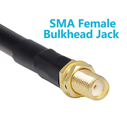 10 ft Low-Loss Coaxial Extension Cable (50 Ohm) SMA Male to SMA Female Connector, GEMEK Pure Copper Coax Cables - Antenna Lead Extender for 3G/4G/5G/LTE/ADS-B/Ham/GPS/WiFi/RF Radio Use (Not for TV) - Thumbnail 3
