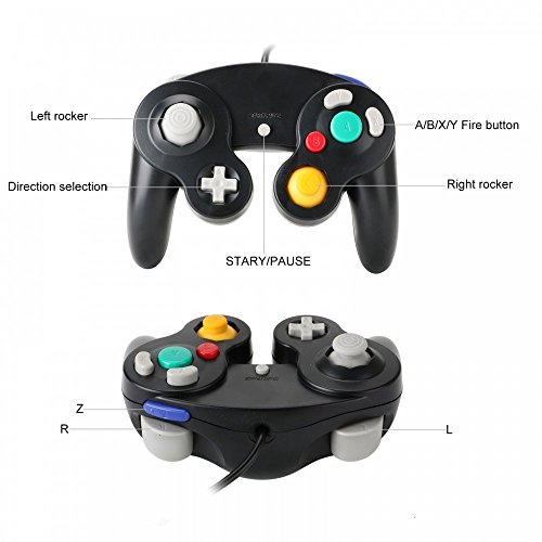 Mekela 5.8 feet Classic USB Wired NGC Controller Gamepad resembles Gamecube for Windows PC MAC (USB Blue) - Thumbnail 5