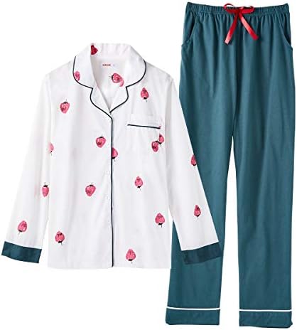 パジャマ レディース 綿100 長袖 ルームウェア 上下セット 前開き かわいい イチゴ柄 Cosplaymix ロングパンツ ゆったり 部屋着 旅行 寝間着 肌に優しい 春夏秋冬 女の子 ガールズ 女性 パジャマ レディース 綿100 長袖 ルームウェア 上下セット 前開き かわいい イチゴ柄 Cosplaymix ロングパンツ ゆったり 部屋着 旅行 寝間着 肌に優しい 春夏秋冬 女の子 ガールズ 女性