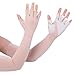 Flammi Women's Sun Arm Sleeves Gloves Half Finger Sun Sleeves UV Protection for Golf Running Cycling Driving Fishing (Beige)