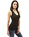 PattyBoutik Women Racerback V Neck Knit Tank Top (Black Small)