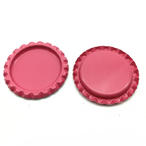 IGOGO 100 PCS Bottle Caps Decorative Bottle Cap for Hair Bows,DIY Pendants or Craft Scrapbooks Pink - Thumbnail 2