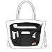 iN. Purse Organizer Insert with zipper, Nylon fabric Storage Bag with handles, for womens Handbags & Tote bags, neverfull, lightweight small sized Black