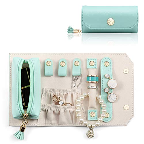 Vlando Small Travel Jewelry Roll Bag Organizer, Smart Size & Light