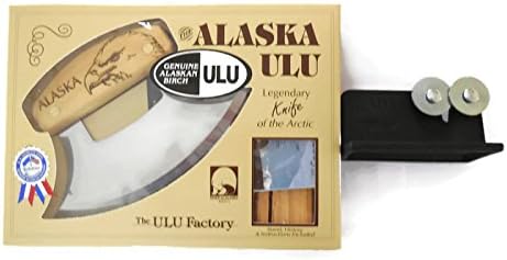 Alaska Ulu Knife 7" Birch Eagle Bundle With Rada Sharpener, This Ulu Knife Can Be Used As Mezzaluna Chopper, Bolo Rolling Knife And Chopped Salad Tool