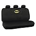 BDK Batman Car Seat Covers Gift Set - Officially Licensed Warner Brothers Auto Accessories Bundle, Includes Car Seat Covers with Car Floor Mats and Sunshade, C1304