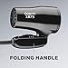 Conair 1875 Watt Compact Dual Voltage Travel Hair Dryer With Folding Handle, Black (Amazon Exclusive)