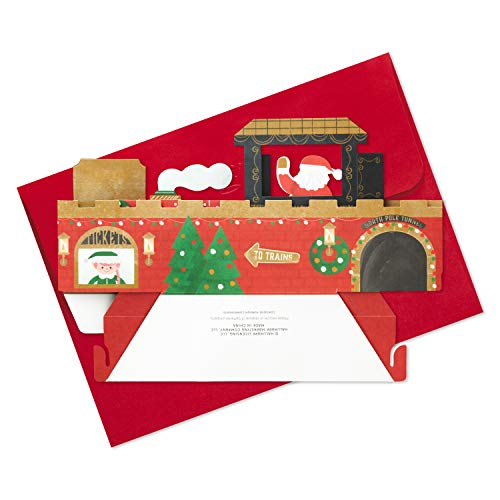 Hallmark Paper Wonder Displayable Pop Up Christmas Card with Sound and