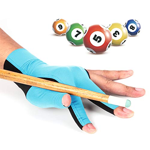 MioCloth Anti Slip Billiard Glove Left Hand Snooker Carom Billiard Pool Cue Sport Professional 3 Finger Glove Handwear Gift for Men Women Player