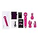 Vibrator, G-spot Rabbit Wand Massager Cordless - 7 Speeds - Rechargeable & Waterproof - Body Safe Silicone Vibrating Dildo Sex Toy for Women with Extra Head Sleeve (Pink)