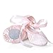 Girls Pink Ballet Dance Shoes Split Sole with Satin Ballet Slippers Flats Gymnastics Shoes BA01(Toddler/Little Kid/Big Kid)