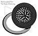 Country Kitchen Set of 2 Sink Strainers -Flexible Silicone Kitchen Sink Drainers, Traps Food Debris and Prevents Clogs, Large Wide 4.5’ Diameter Rim – Black and Gun Metal (Black)