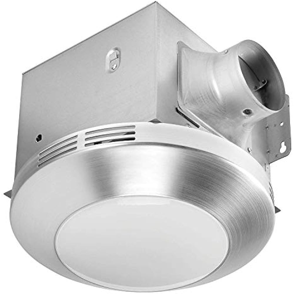 711701BN Bathroom Fan Integrated LED Light Ceiling Mount Exhaust