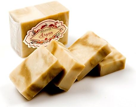 ARGAN OIL Handmande Soap Bar 100% Organic &amp; Natural with Spanish Olive Oil. Face Hand or Body Soap. VEGAN. 3.5 oz x 4 Bars