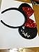 Mouse Ears Mouse Sequin Ears Headbands Butterfly Glitter Hairband (Shiny black red)