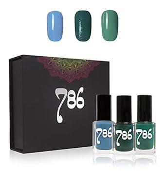 Iridescent Nail Polish Amazon 786 cosmetics blue green nail polish set 3 full size 12 ml nail