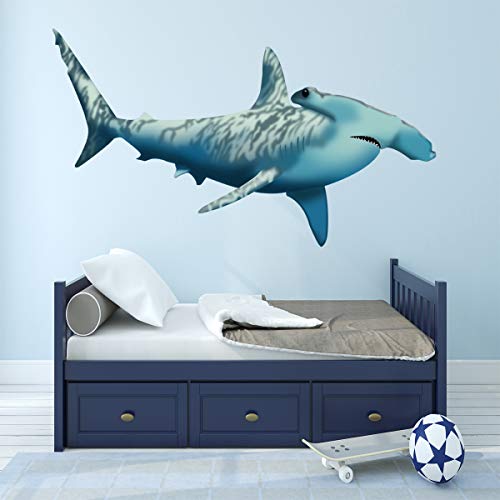 VWAQ Hammerhead Shark Wall Decals | Vinyl Ocean Animals Stickers - NA02 (14