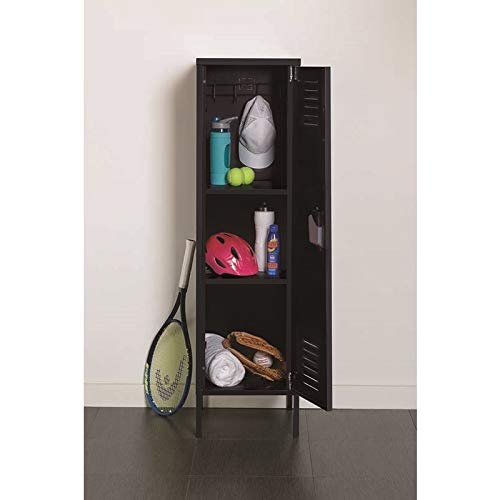 Scranton & Co Personal Locker Storage Cabinet in Black