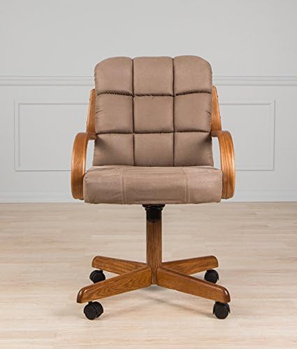 AW Furniture Casual Dining Cushion Swivel and Tilt Rolling Caster Chair