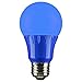 Sunlite 80145 A19 Colored Light Bulb 3 Watts (25w Equivalent), E26 Medium Base, Non-Dimmable, UL Listed, Party Decoration, Holiday Lighting, 1 Count, Blue