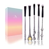 Ibeauti 5pcs Magic Wand Makeup Brush Set Eye Eyeshadow Blending Brushes Cosmetic Makeup Tool Kit (Black)