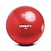 Exercise Ball (Multiple Sizes) for Fitness, Stability, Balance & Yoga - Workout Guide & Quick Pump Included - Anit Burst Professional Quality Design (Red, 55CM)