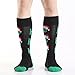 EABERN 12 Pairs Women Men Premium Cotton Christmas Pattern Dress Socks BL