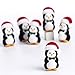 Factory Direct Craft Package of 12 Flocked Miniature Penguins in Santa Hats Christmas Decoration