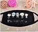 Bestsupplier 5 Pack Teeth Pattern Cute Unisex Cotton Blend Anti Dust Face Mouth Mask Black for Man Woman