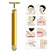 Beauty Bar 24k Golden Pulse Facial Massager with Battery, Anti-Aging Face Massage Tool for Sensitive Skin Face Pull Tight Firming Vibrating System