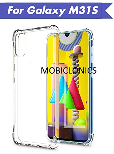 Mobiclonics Soft Silicon Shockproof Bumper TPU case Cover for Samsung Galaxy M31s(Transparent)