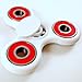 White Tri-Spinner Ceramic Zirconia ZrO2 Center Bearing Fidget Toy Stress Reducer EDC Focus Relieves ADHD Anxiety and Boredom White Body Red Outer Bearing Seals