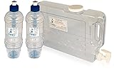 Set of Two Water Bottles With Gallon Space Saving Fridge Beverage Dispenser NO BPA Travel Tumbler Eco-Friendly For Home And Travel