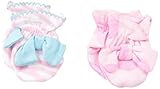 Gerber Baby-Girls Newborn 2 Pack Mittens Bows, Pink, 0-3 Months
