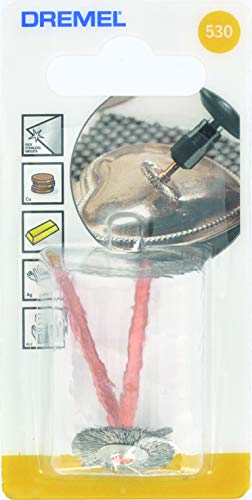 Dremel 530 Edelstahlbürste Zubehörsatz (für Multifunktionswerkzeug mit 2 Edelstahlbürsten 19mm zum Reinigen rostfreier Materialien wie Aluminium, Edelstahl, Silber, Weichmetall, Gold, Kupfer u.v.m.) – Bild 5