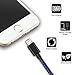 Lightning Cable,[3 Pack] Peslleey iPhone Charger to USB Syncing and Charging Cable Data Nylon Braided Cord Charger for iPhone 8/8 Plus7/7 Plus/6/6 Plus/6s/6s Plus/5/5s/5c/SE(Blue+Black).