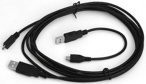 vitalASC Extra Long 10ft Black Micro-USB 2in1 Sync and Charge USB Data Cable for Samsung, HTC, LG and Any Micro USB Powered Devices