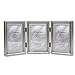 Lawrence Frames 11535T Antique Pewter Hinged Triple 3x5 Picture Frame - Beaded Edge Design