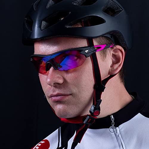 TOREGE Polarized Sports Sunglasses for Men Women Cycling Running