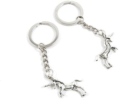 90 Pieces Keyring Key Ring C8VJ2 Unicorn Keychain Automotive Car Door Key Tags Findings Charms Chains