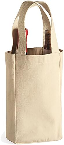 Personalized Reusable 2 Bottle Wine Bag for Gift, Stocking, Travel, Presentation | Christmas, Executive, Birthday, Housewarming